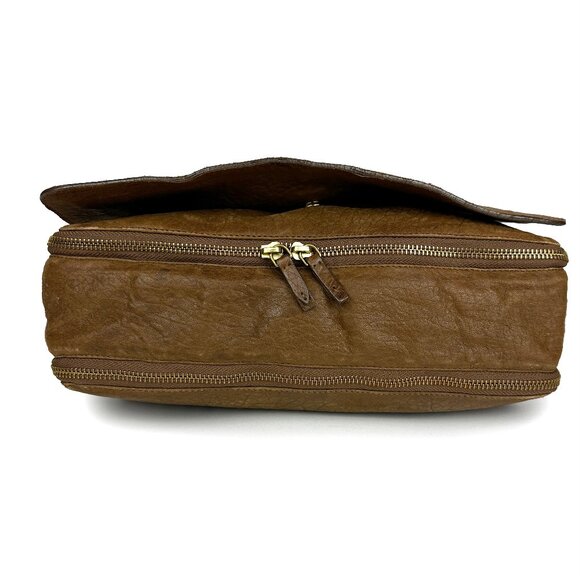 Jerome Dreyfuss Albert Messenger Crossbody Bag Brown Leather - Picture 4 of 16